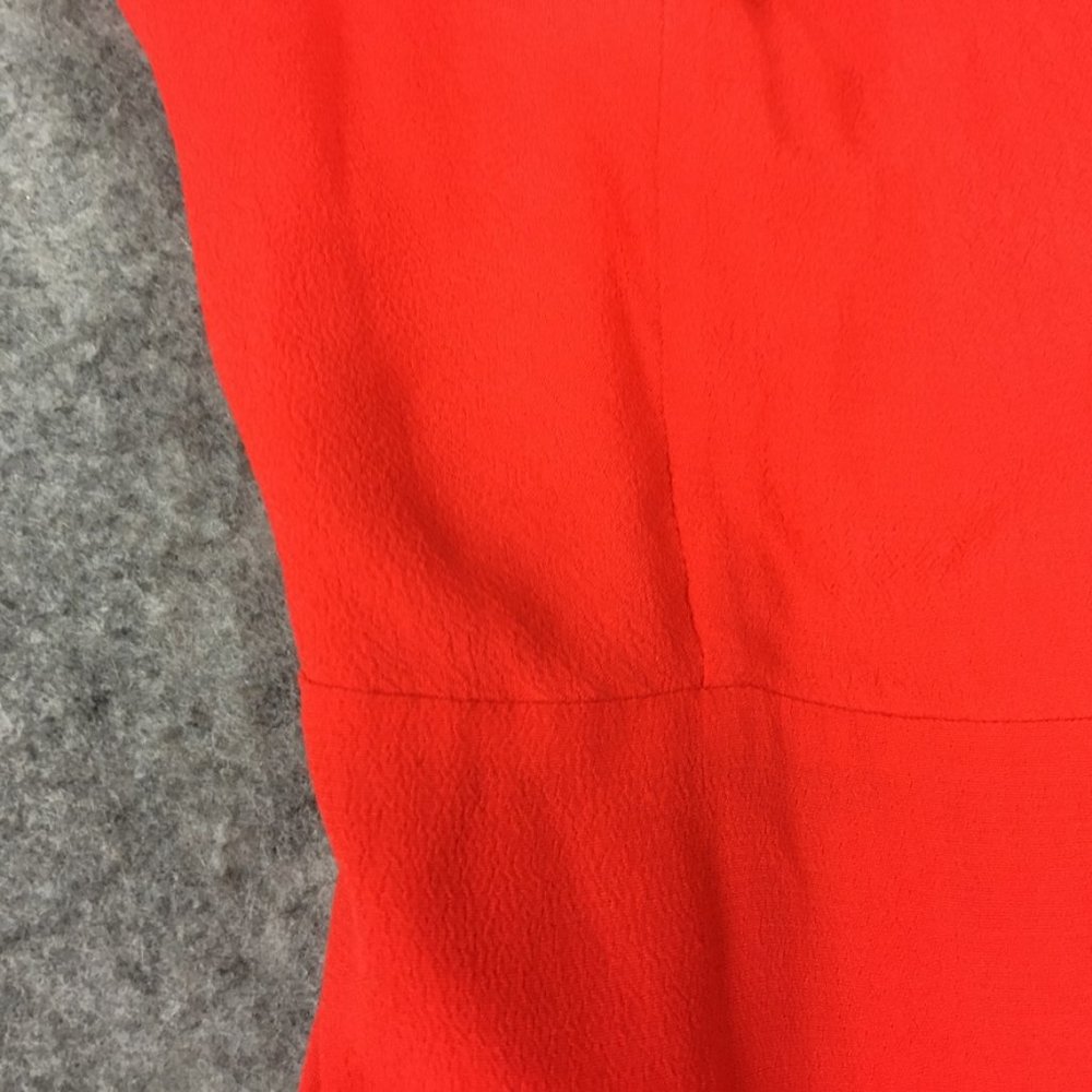 Aritzia Wilfred Dress 4 Cocktail A Line Boat Neck Strappy Open Plunge Back Red - Picture 5 of 15